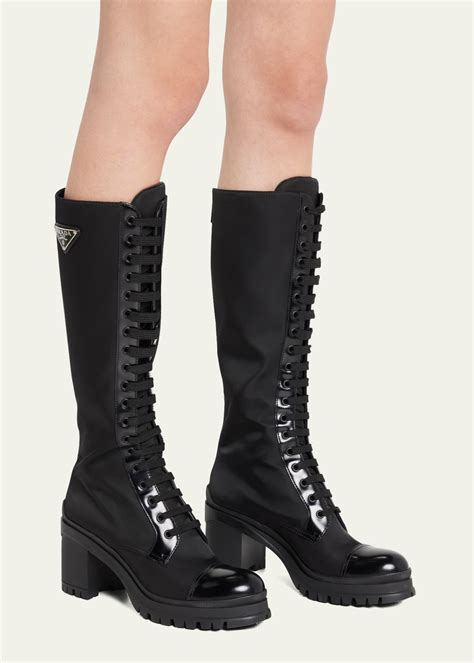 prada boots new|prada lace up combat boots.